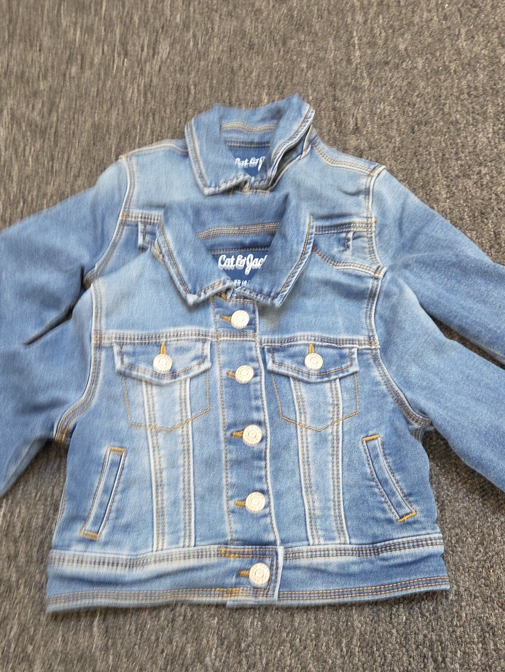 (#1C) Cat & Jack Light Blue Denim Jean Jackets for Kids -- Twin Jackets